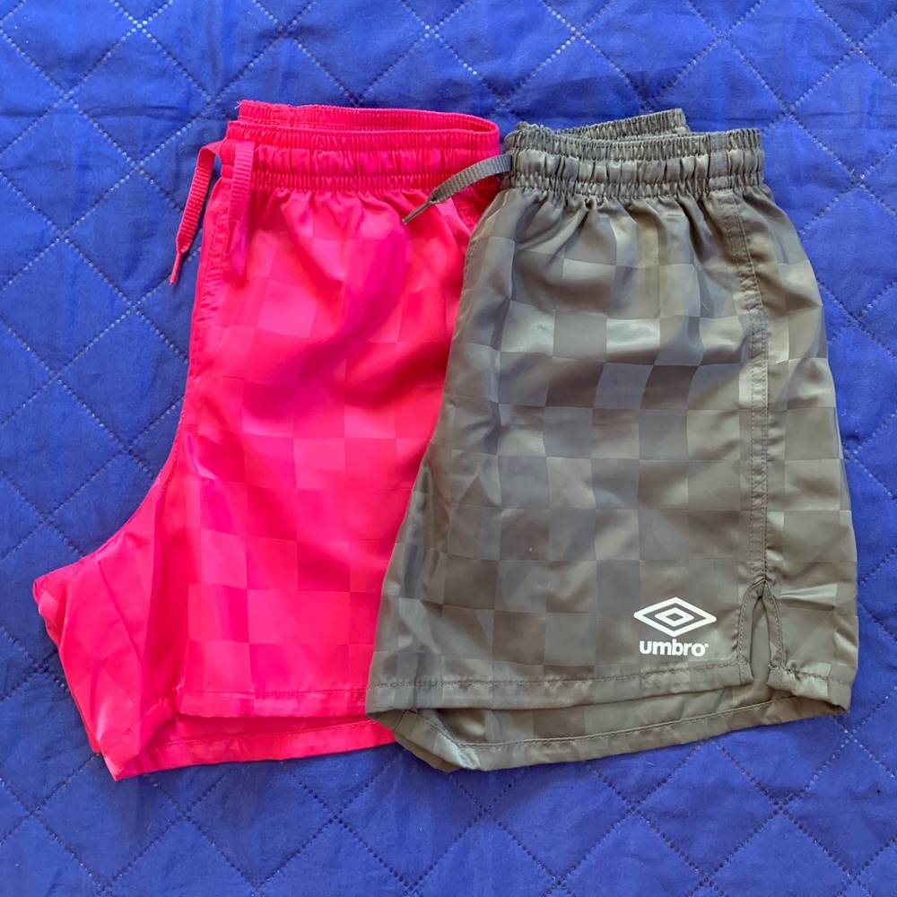 Umbro | 2 Pairs Checkerboard Athletic Shorts